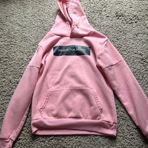 Unique For Retro Fleece Pink Hoodie